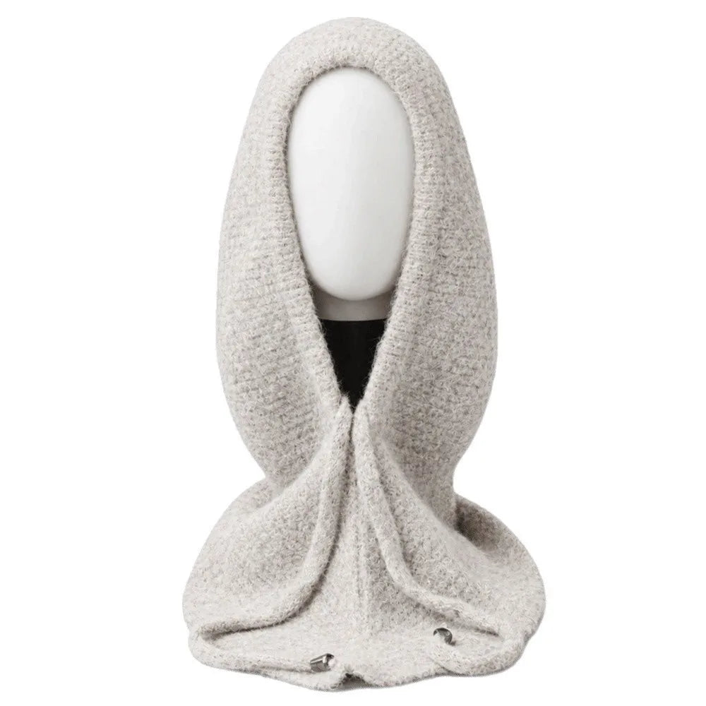 Winter Balaclava Beanie Hat – Knit Scarf Cap with Ear Cover Balaclava Beanie Hat PLUSH Khaki
