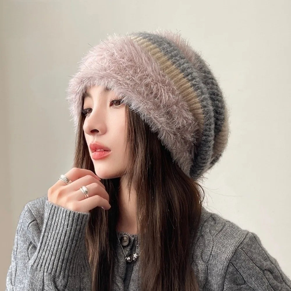 Women's Slouchy Beanie – Thick Knit Fleece Lined Winter Hat Knit Winter Beanie PLUSH