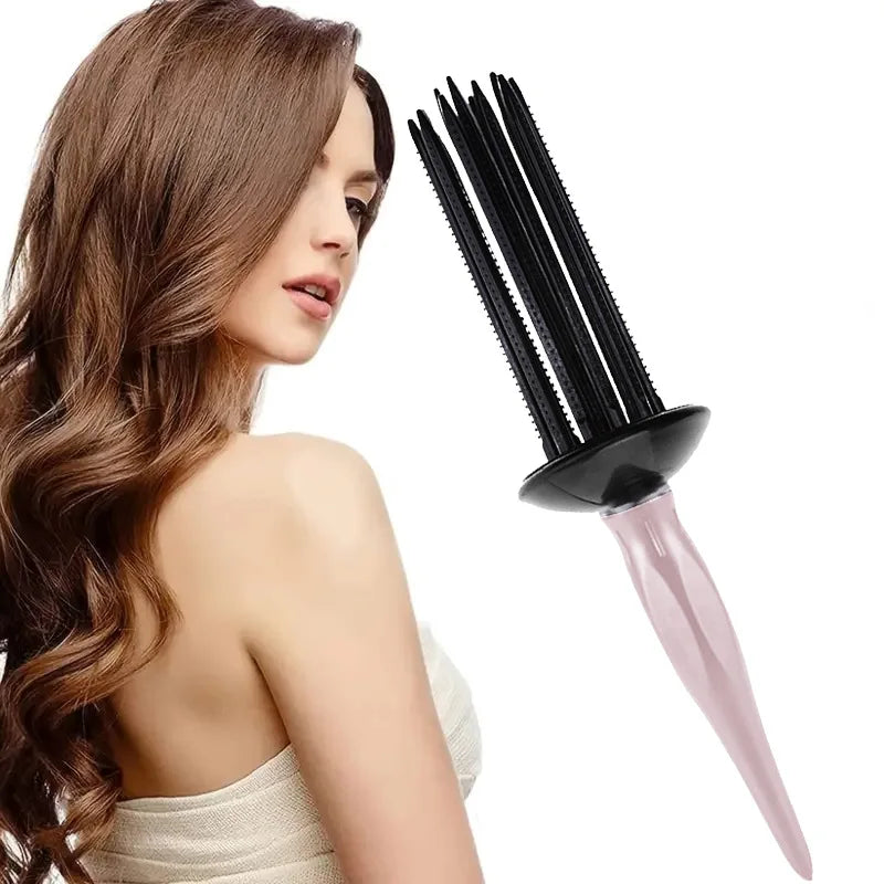 Professional Round Hair Brush – Curling & Volumizing Tool Round Hair Brush PLUSH Light pink2