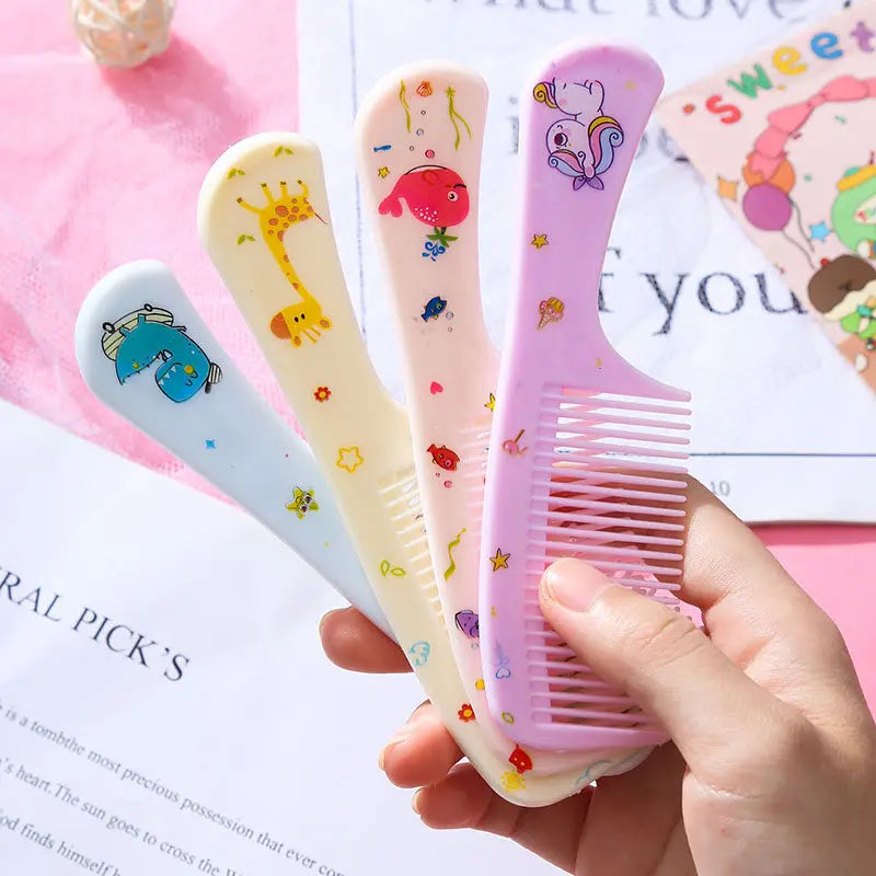 Kids Animal Comb Set – Fine Tooth & Tail Comb for Toddlers Kids Hair Comb Set PLUSH