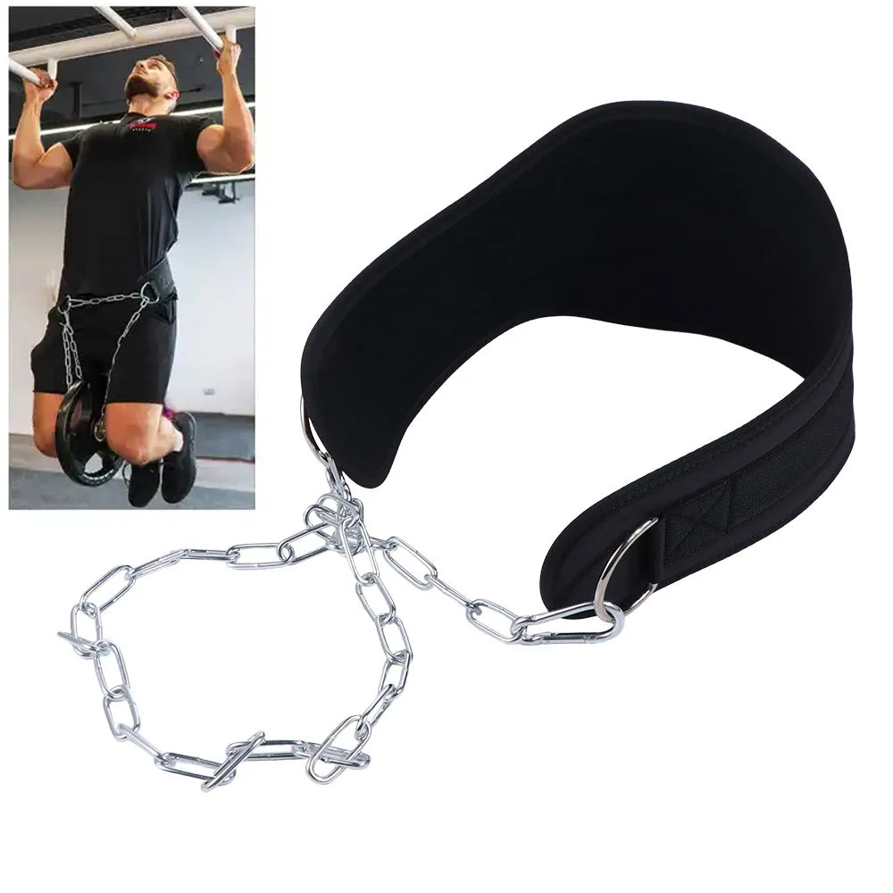 Double Layer Weighted Dip Belt – Adjustable Pull-Up Chain Belt Weighted Dip Belt PLUSH