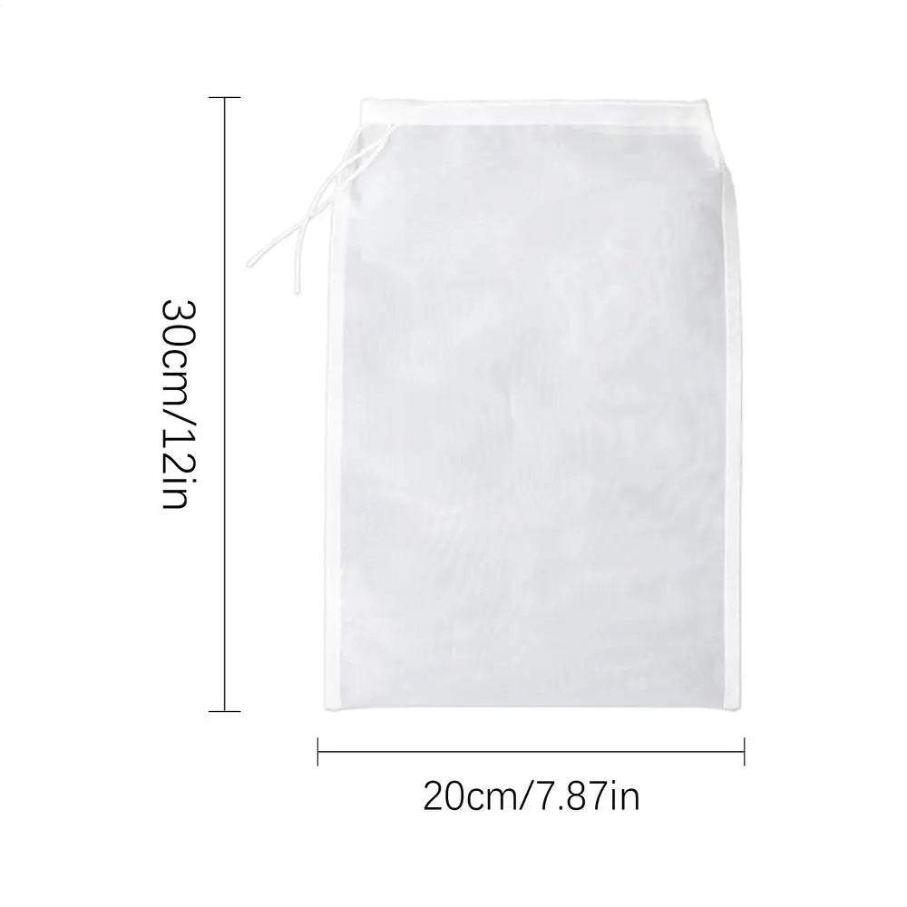 200 Mesh Nylon Strainer Bag for Nut Milk, Coffee & Tea Kitchen Strainer Bag PLUSH 1PC