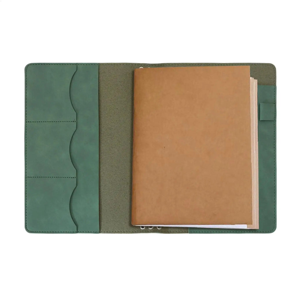 A5 Vintage PU Leather Notebook Cover – Refillable Organizer Notebook Cover PLUSH