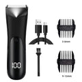 Men's Full Body Electric Trimmer – Ceramic Blade Shaver Body Trimmer PLUSH Black USB Type-C