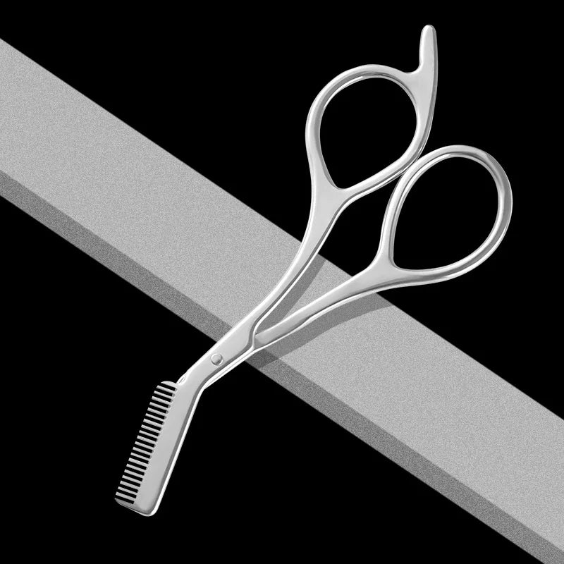 Stainless Steel Eyebrow Scissors with Comb | Grooming Tool Eyebrow Grooming Scissors PLUSH