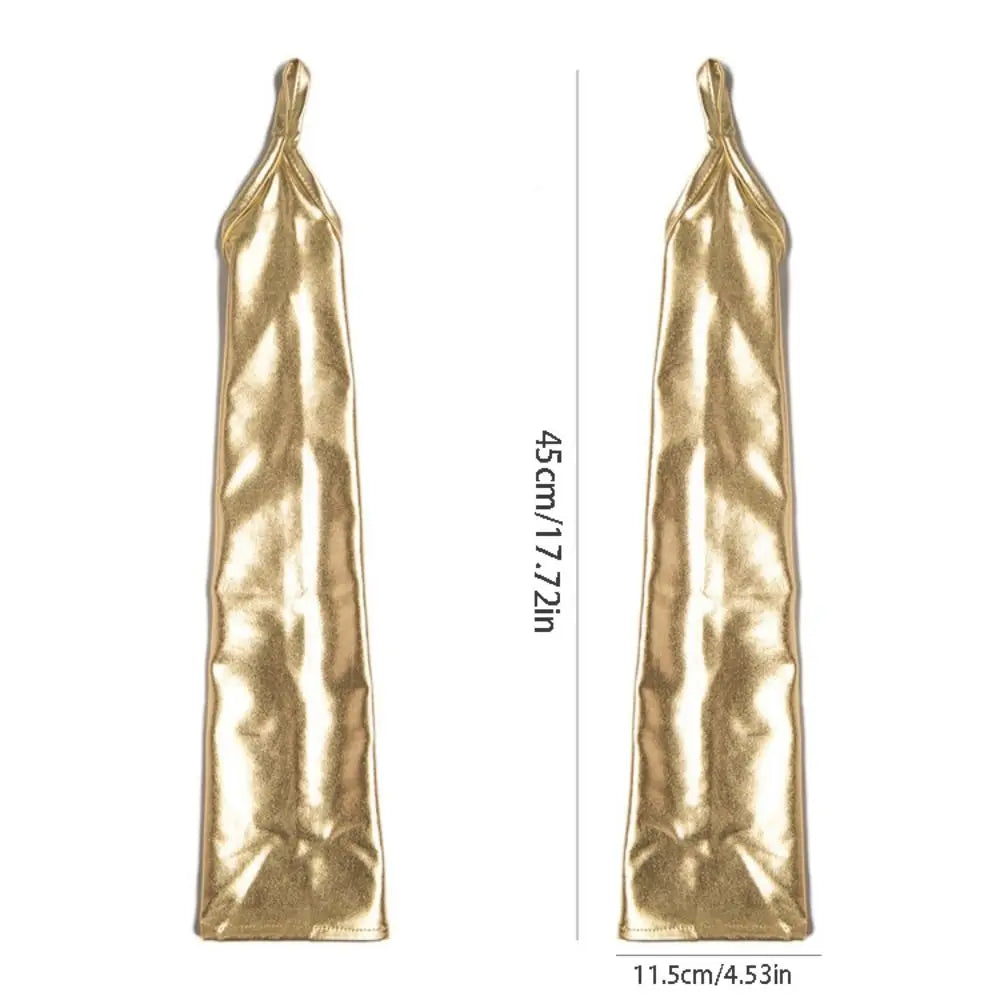 Women's Elbow-Length Shiny Long Gloves – Nightclub Party Fashion Long Gloves PLUSH