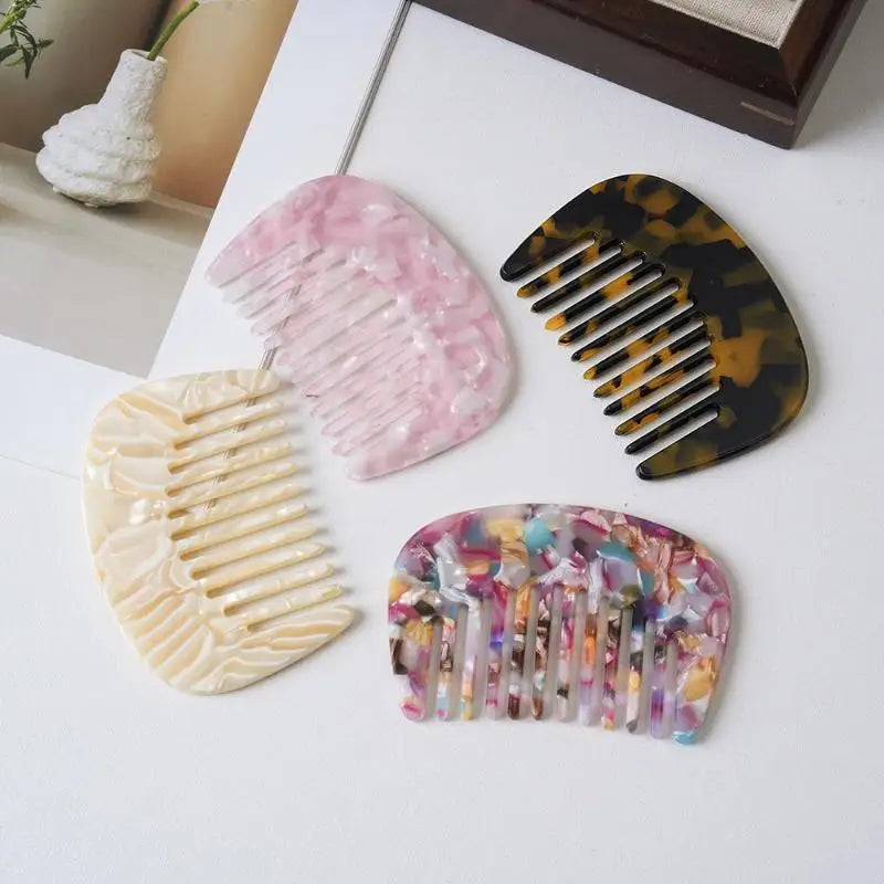 Retro Marble Acetate Hair Comb | Portable Scalp Styling Comb Hair Styling Comb PLUSH