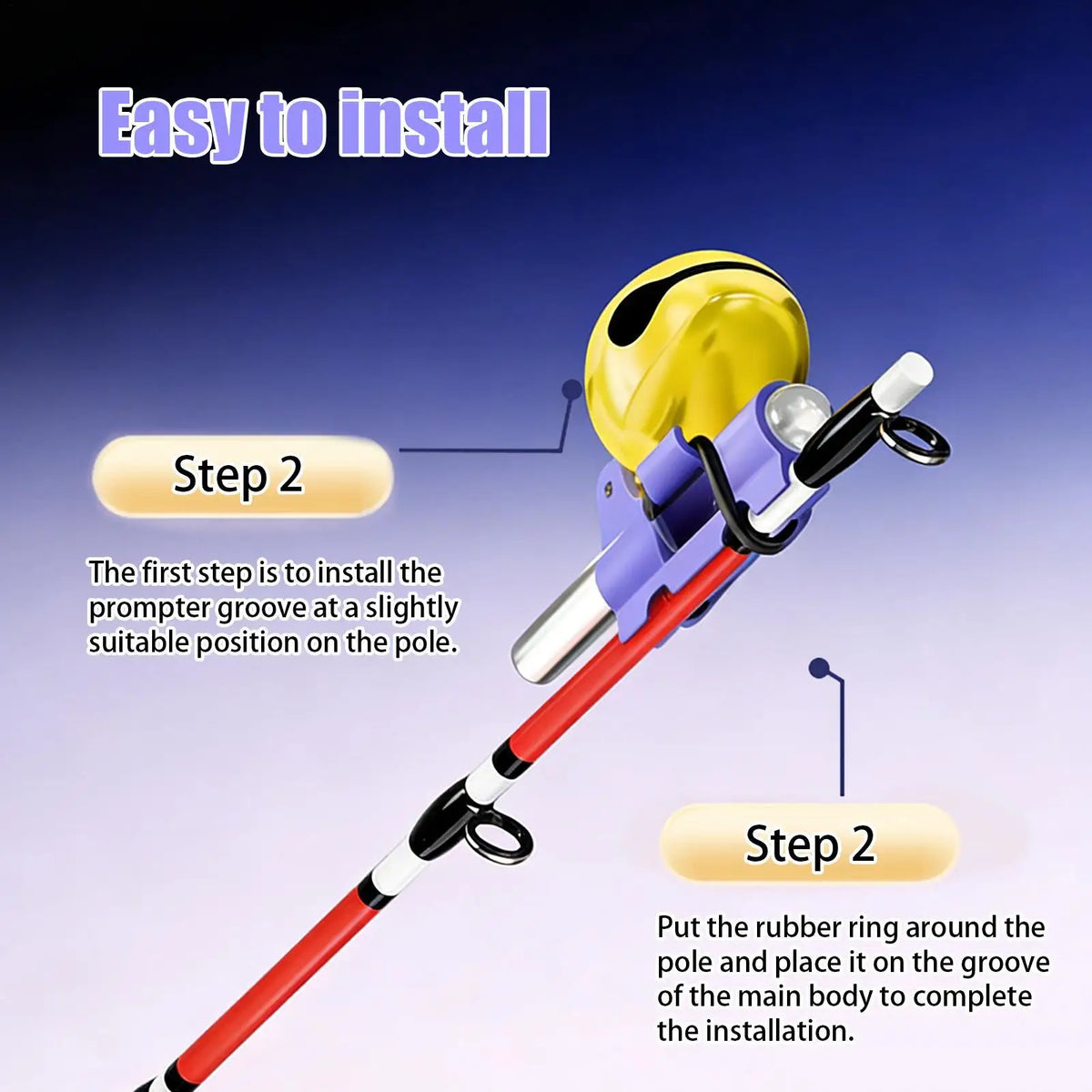 Fishing Bite Alarm Bell with LED Light & Rod Clip Indicator Fishing Bite Alarm PLUSH