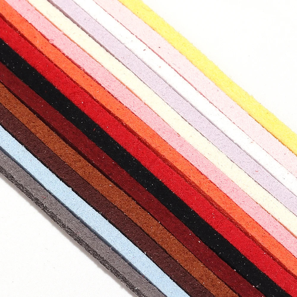 10pcs Multicolor Faux Suede Flat Cord 2.5mm – DIY Jewelry Making Jewelry Craft Cord PLUSH