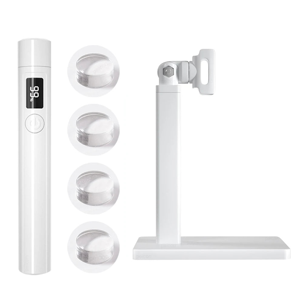 Mini UV LED Nail Lamp – Portable Gel Nail Curing Light 3W UV Nail Curing Lamp PLUSH white add stand