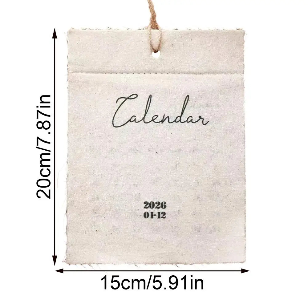 2026 Fabric Wall Calendar – Monthly Planner for Home Wall Calendar PLUSH 1PC