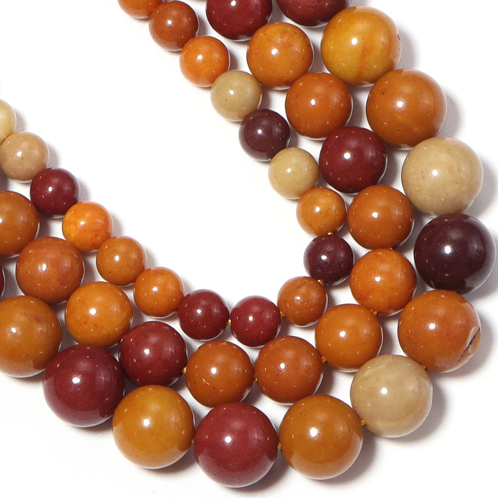 Egg Yolk Stone Round Spacer Beads 6/8/10mm – DIY Jewelry Natural Stone Beads PLUSH