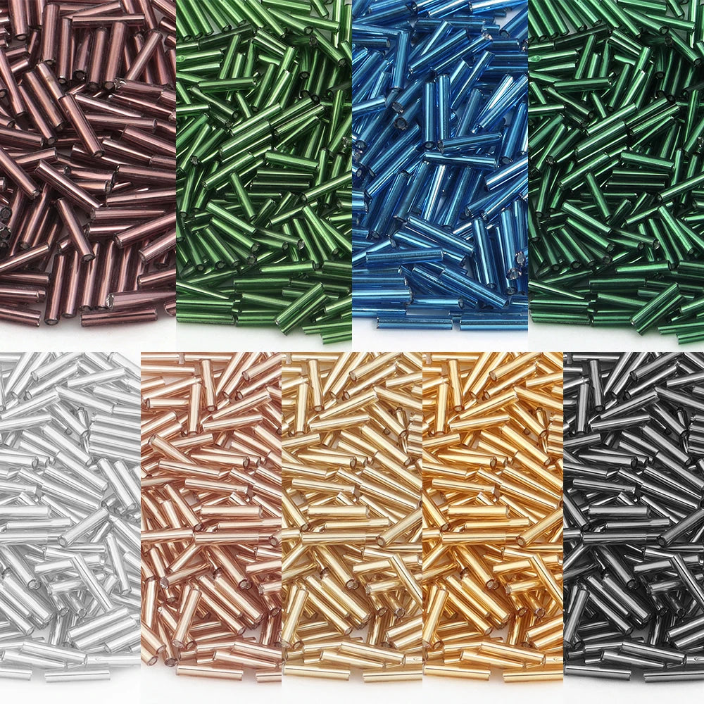 Silver Filled Glass Tube Seed Beads 10–50g | DIY Jewelry Glass Seed Beads PLUSH
