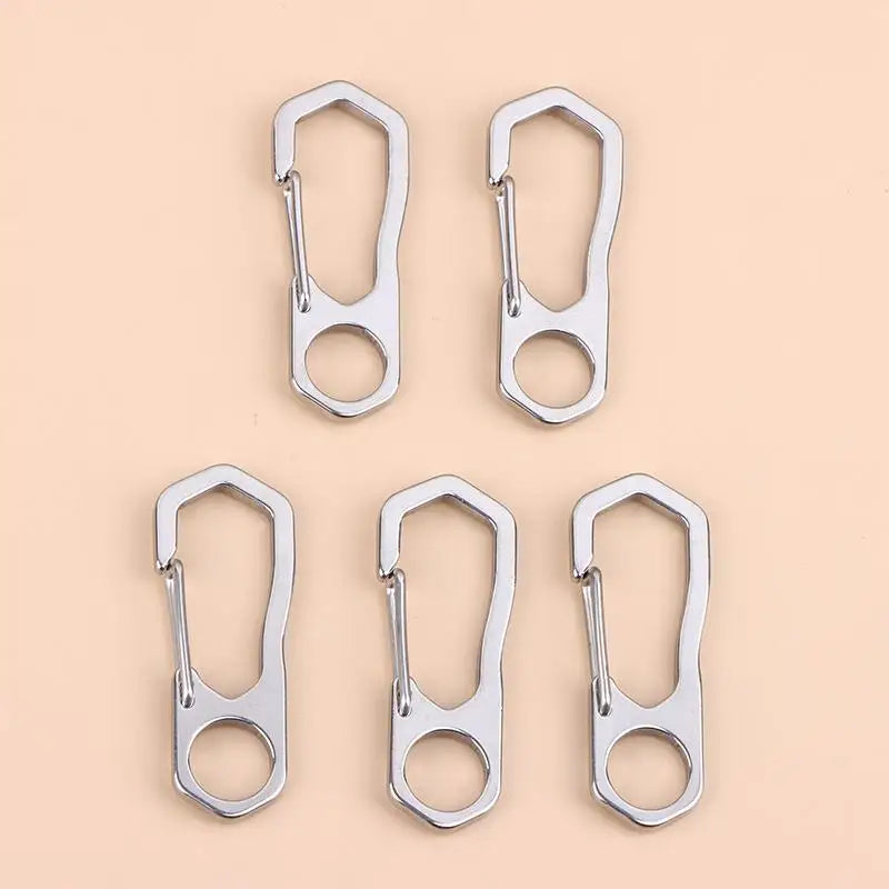 Stainless Steel Carabiner Snap Hooks & Keychain Clips 2/5 Pack Carabiner Snap Hooks PLUSH round hole 5pcs