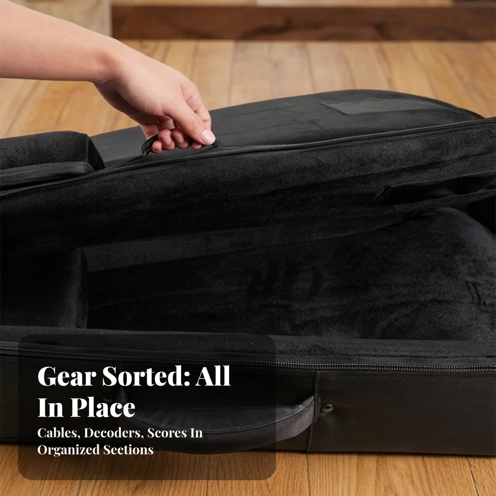 Double Electric Guitar Gig Bag with Wheels & Pockets Guitar Gig Bag PLUSH