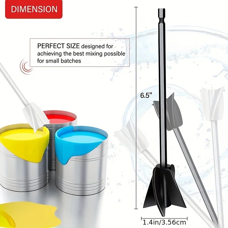 Resin Mixer Paddle – Epoxy & Paint Stirrer Drill Attachment Drill Mixer Attachment PLUSH