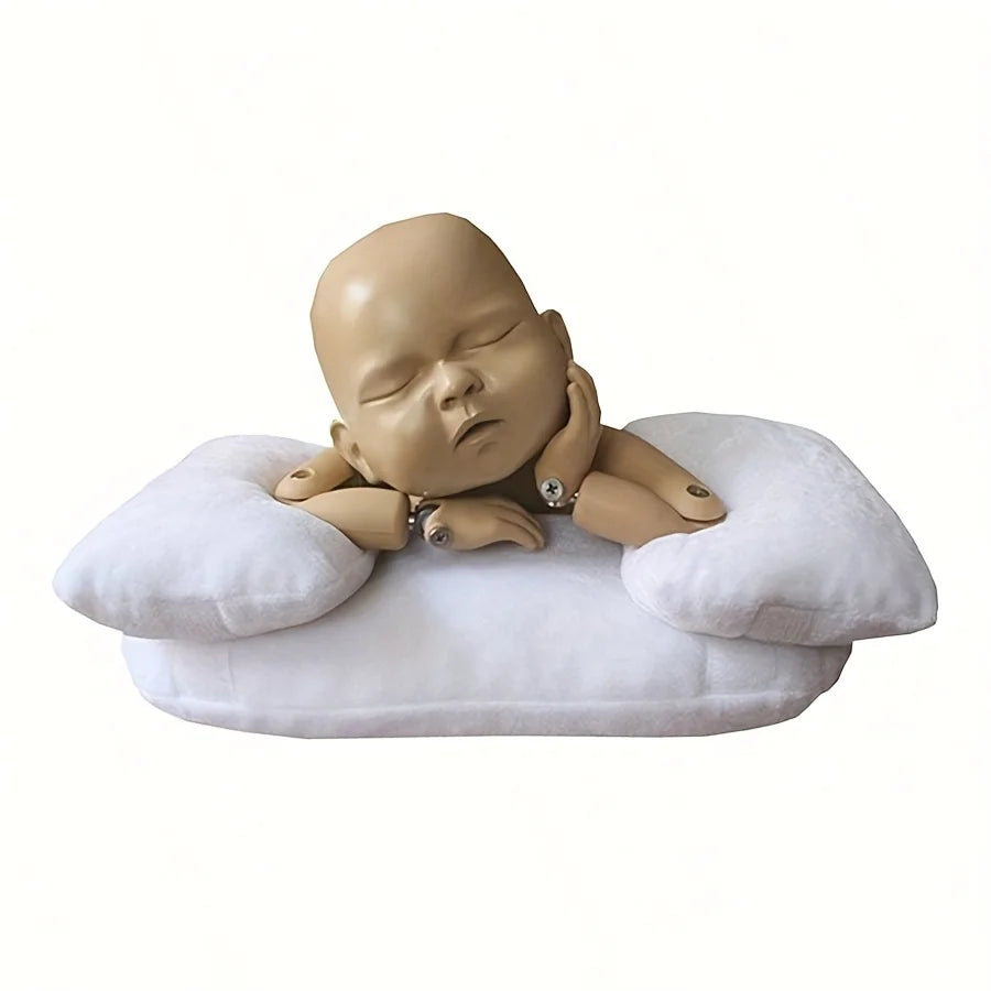 3pcs Baby Photography Posing Pillow & Basket Filler Props Set Photography Posing Props PLUSH White Other