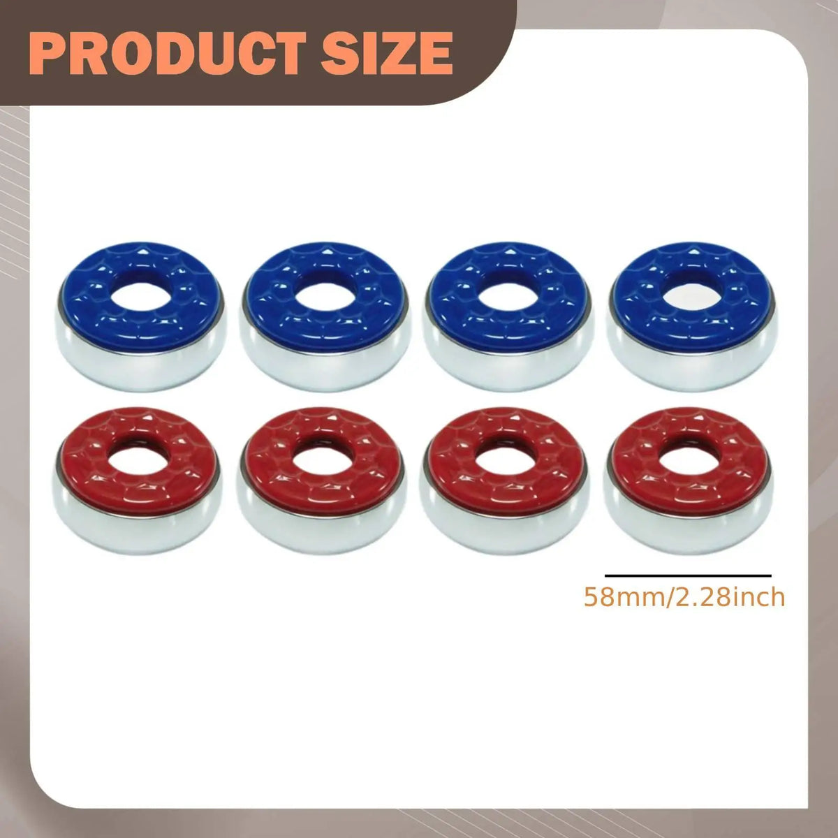 Mini Shuffleboard Pucks Set – 8pc Tabletop Game Accessories Shuffleboard Pucks Set PLUSH