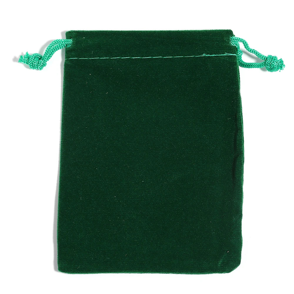 Velvet Drawstring Jewelry Pouches Gift Bags 5-10pcs Jewelry Packaging Pouch PLUSH Green 5x7mm 10pcs