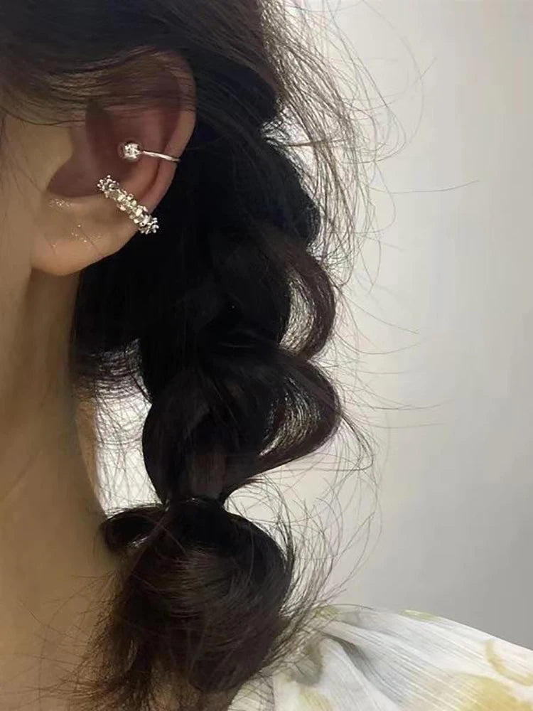 Non-Piercing Ear Cuff Clip-On Cartilage Earrings – 2pcs Set Clip-On Earrings PLUSH 1set