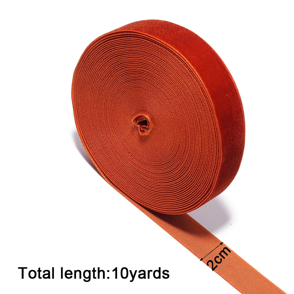 Orange Velvet Ribbon 6–38mm | DIY Gift Wrapping & Wedding Velvet Craft Ribbon PLUSH 20mm x 10yards mm