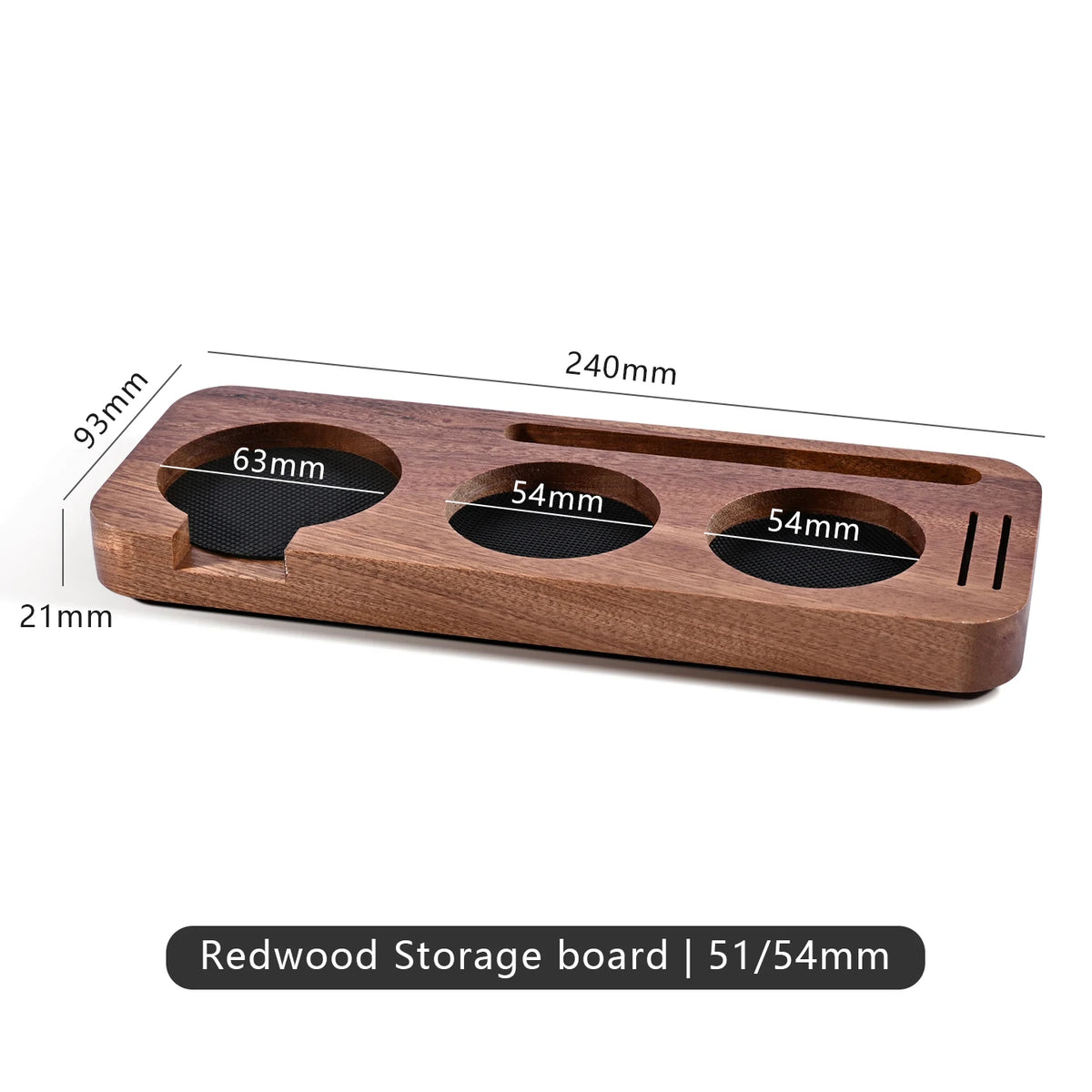 Solid Wood Coffee Tamper Station & Portafilter Holder 51/54/58mm Espresso Tamper Station PLUSH Sapele 51-54MM
