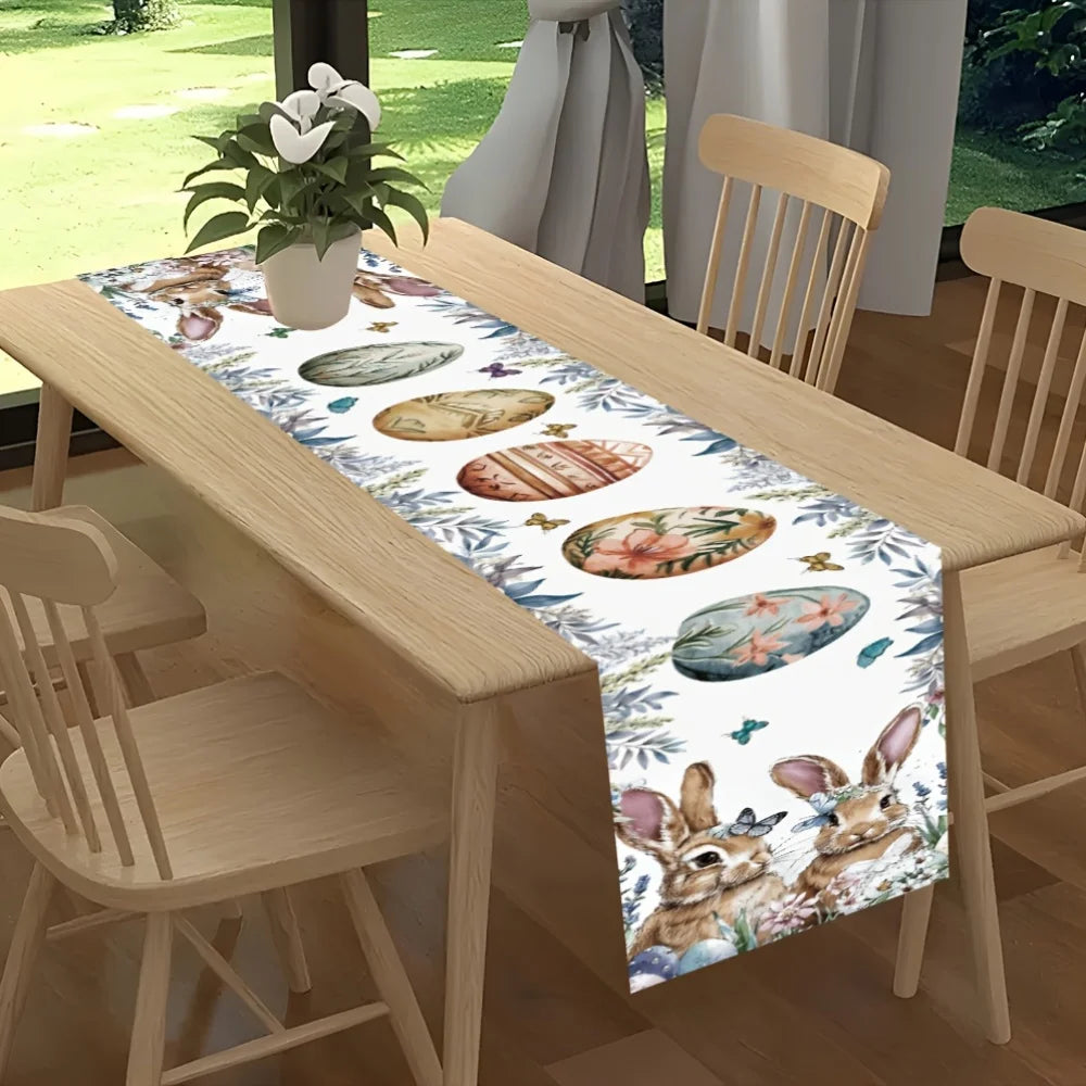 Easter Tablecloth Polyester Table Runner – Parties & Gatherings Holiday Table Runner PLUSH