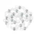 50pcs Silicone Eyeglass Chain End Connectors DIY Holder Eyeglass Chain Connectors PLUSH rhodium white
