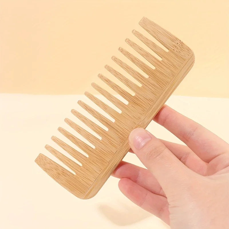 Air Cushion & Wide Tooth Bamboo Comb Set – Smooth Hair Hair Comb Set PLUSH 1PCS-B