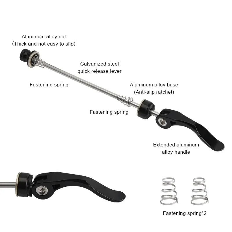 RIDERACE QR Quick Release Skewers Aluminum Alloy 100/135mm MTB Bike Quick Release Skewer PLUSH