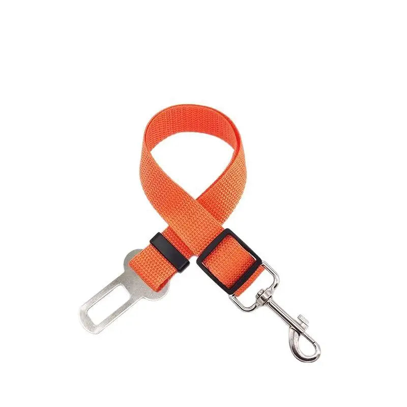 Adjustable Pet Seat Belt Dog Car Harness – All Sizes Pet Car Harness PLUSH Orange