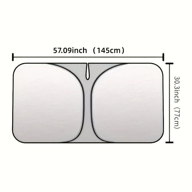 Foldable Car Windshield Sunshade – Universal Fit SUV Sedan Car Windshield Sunshade PLUSH