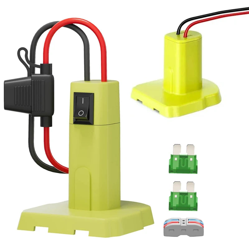 Ryobi 18V Battery Adapter Fuse Switch – DIY Power Wheels RC Battery Adapter PLUSH
