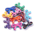 10pcs Multicolor Bow Acrylic Beads 19x33mm – DIY Jewelry Making Acrylic Spacer Beads PLUSH Color 04