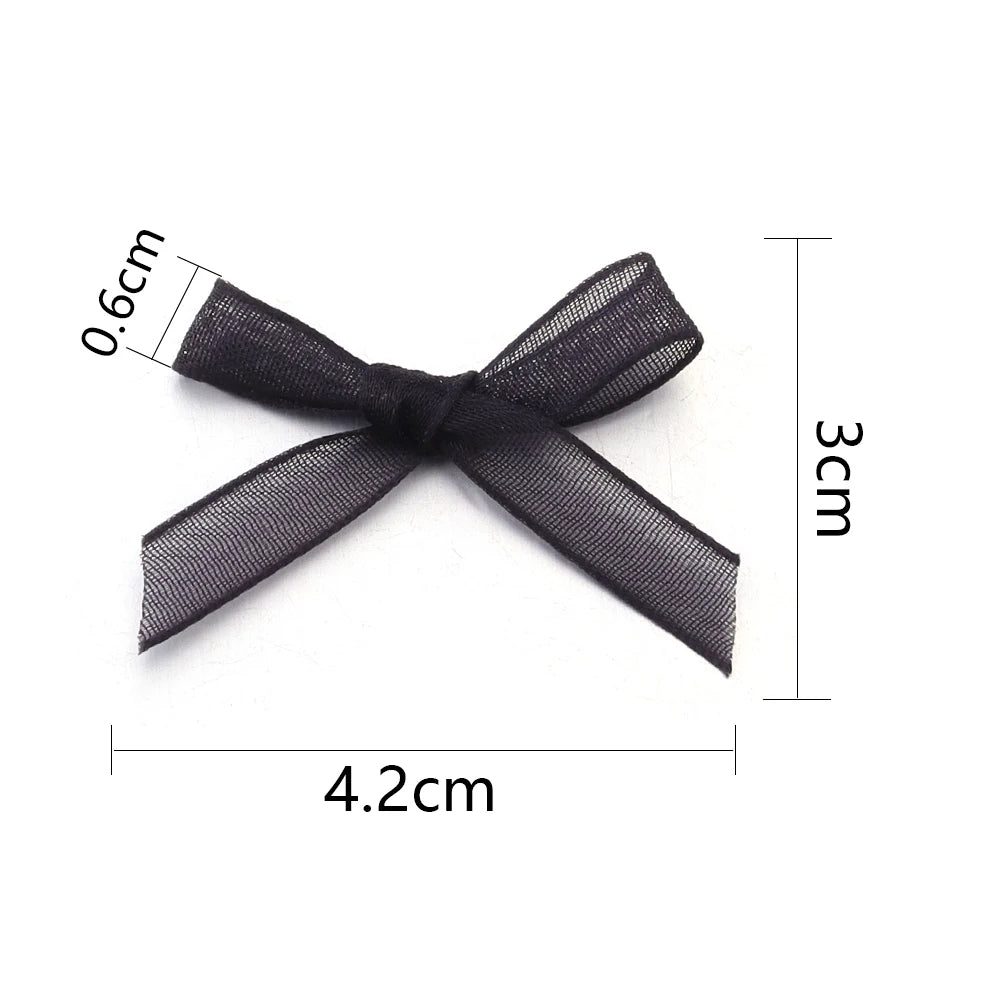 20pcs Mini Ribbon Bows – Colorful Polyester Bowknots for DIY Crafts Ribbon Bows PLUSH