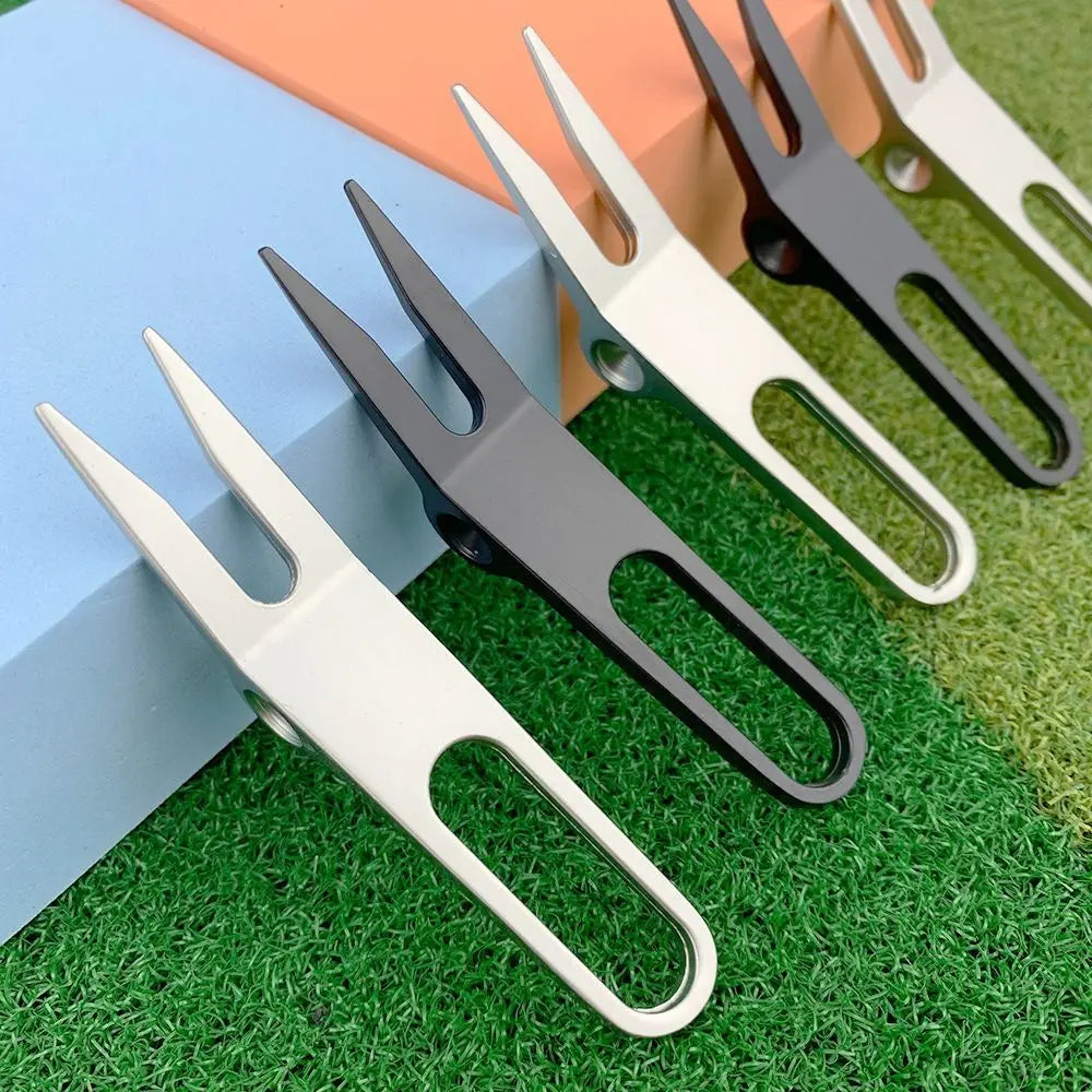Zinc Alloy 3-Prong Golf Divot Repair Tool | Pitch Fork Gift Golf Divot Tool PLUSH