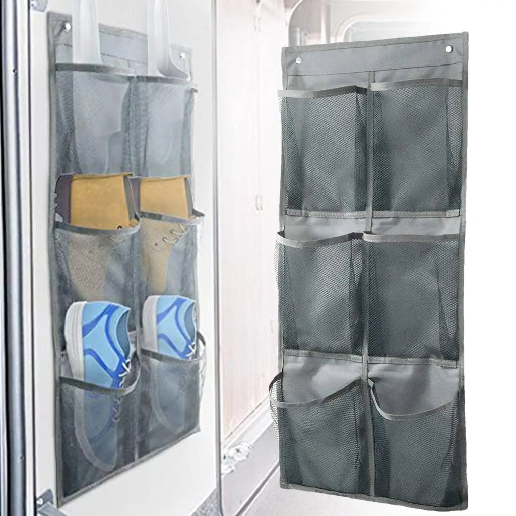 6-Grid Mesh Hanging Wall & Door Organizer – Storage Bag Hanging Wall Organizer PLUSH