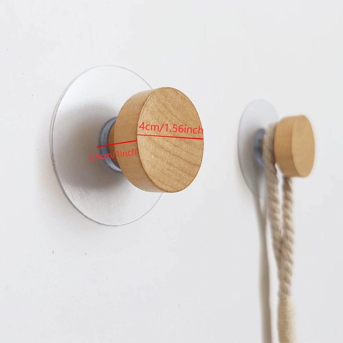 Geometric Wood Wall Hooks – Coat & Towel Hanger Set of 4 Wooden Wall Hooks PLUSH