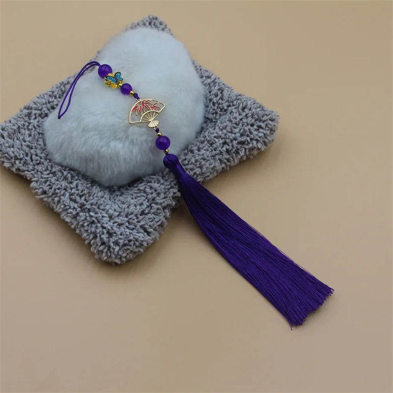 Hanfu Tassel Decoration – Antique Fan Cheongsam Trim | 30cm Garment Tassel Trim PLUSH style 24