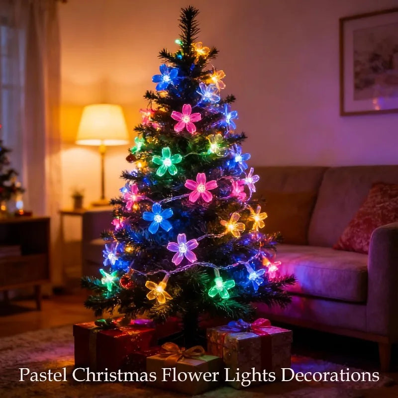 Solar Cherry Blossom LED String Lights – Garden & Party Decor Solar String Lights PLUSH