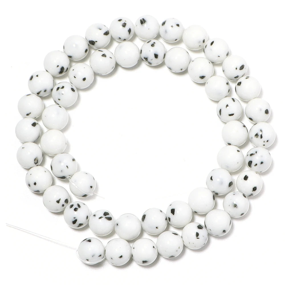 White Spot Bodhi Seed Prayer Beads 4–12mm | DIY Jewelry Prayer Beads PLUSH 8mm