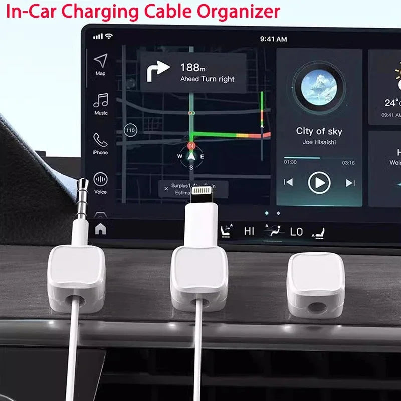 Magnetic Cable Clips Adhesive Wire & Cord Organizer for Desk Cable Organizer Clips PLUSH