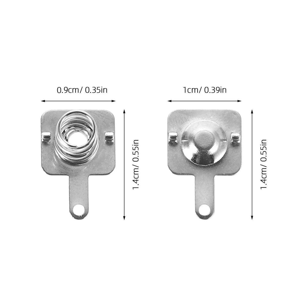 50-Set AAA Battery Spring Contact Plates – Metal Replacement Battery Contact Parts PLUSH