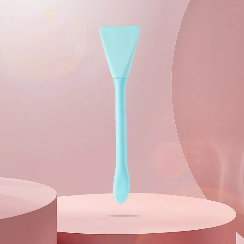 Double Head Silicone Facial Mask Brush with Scoop | Beauty Tool Facial Mask Brush PLUSH blue