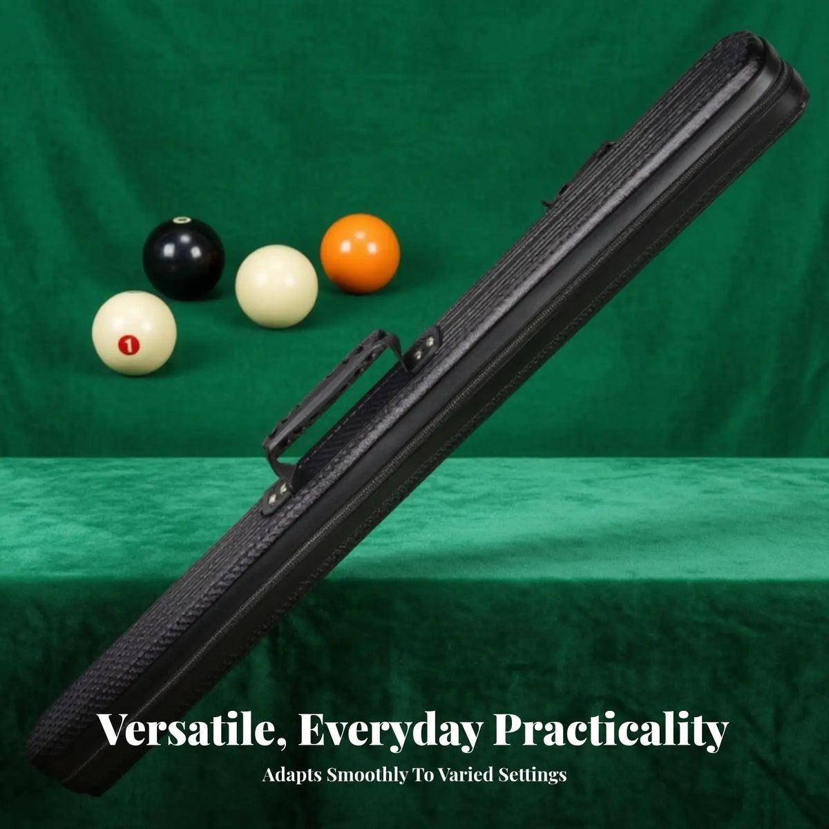 Compact Billiard Cue Bag – Pool Stick Carrier Double Zipper Billiard Cue Case PLUSH