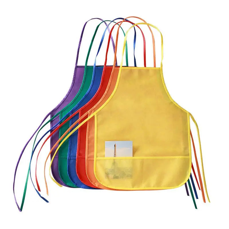 Kids Non-Woven Apron with Pockets – Art, Craft & Cooking Kids Activity Apron PLUSH