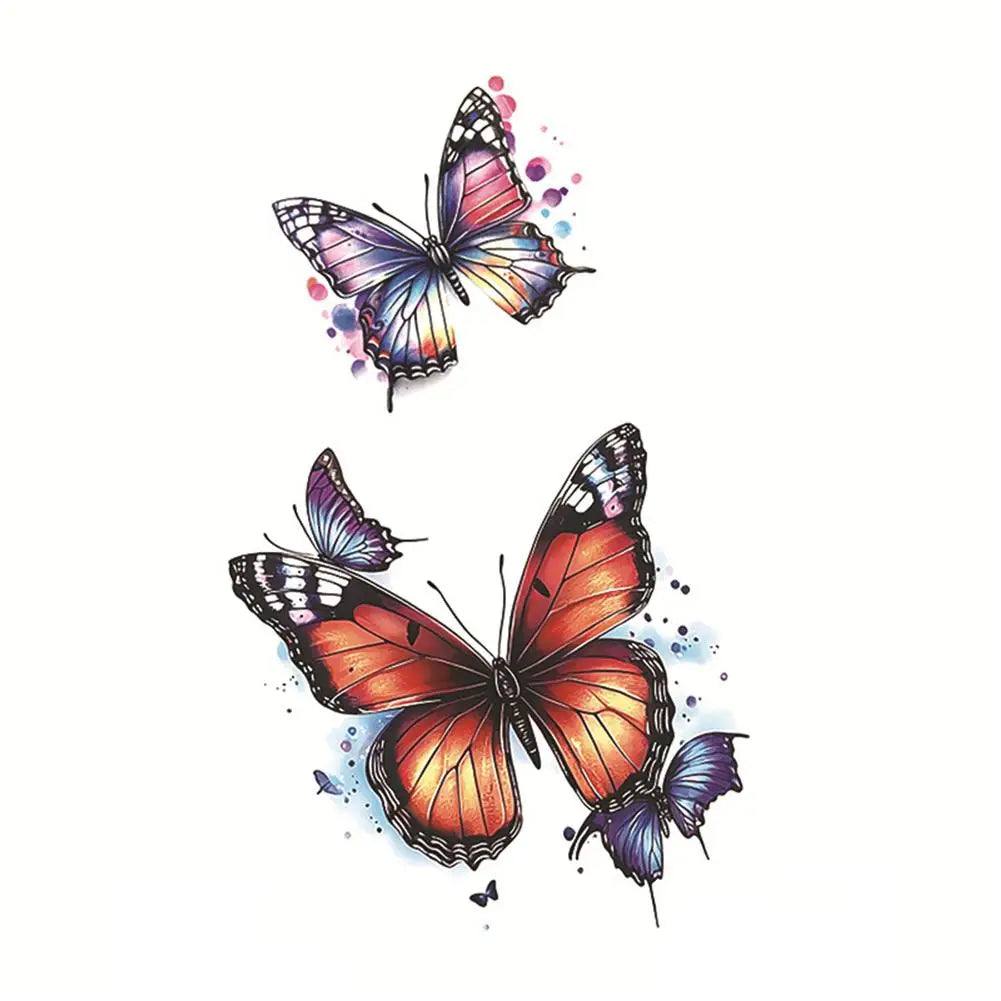 Colorful Butterfly Temporary Tattoo Stickers – Men & Women Temporary Tattoo Sticker PLUSH O CN