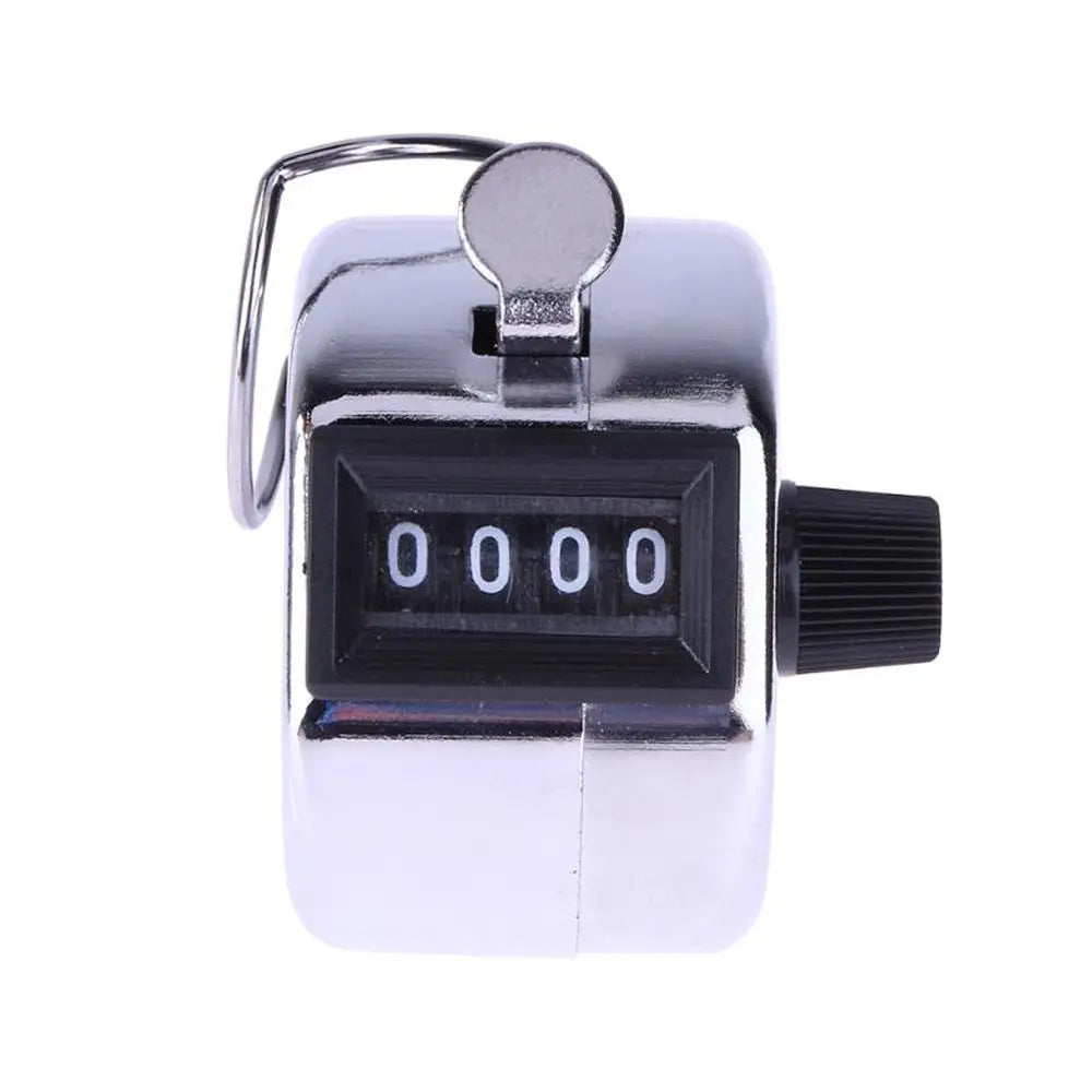4-Digit Metal Hand Tally Counter – Manual Clicker Counter Manual Tally Counter PLUSH silver