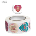 500pcs Heart Stickers – Valentine's Day Envelope Seals & Decor Decorative Stickers PLUSH 1Roll 500Pcs