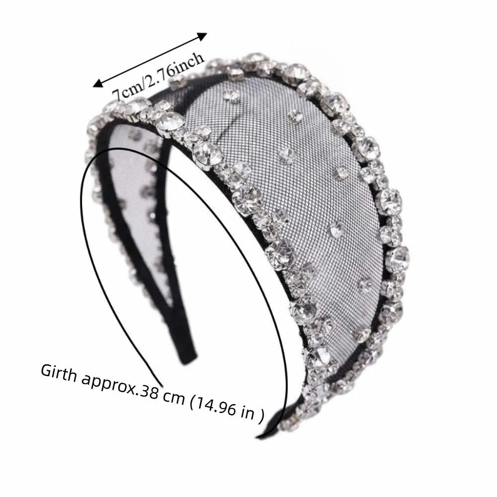 Luxury Rhinestone Wedding Tiara Headband | Baroque Hairband Bridal Tiara Headband PLUSH